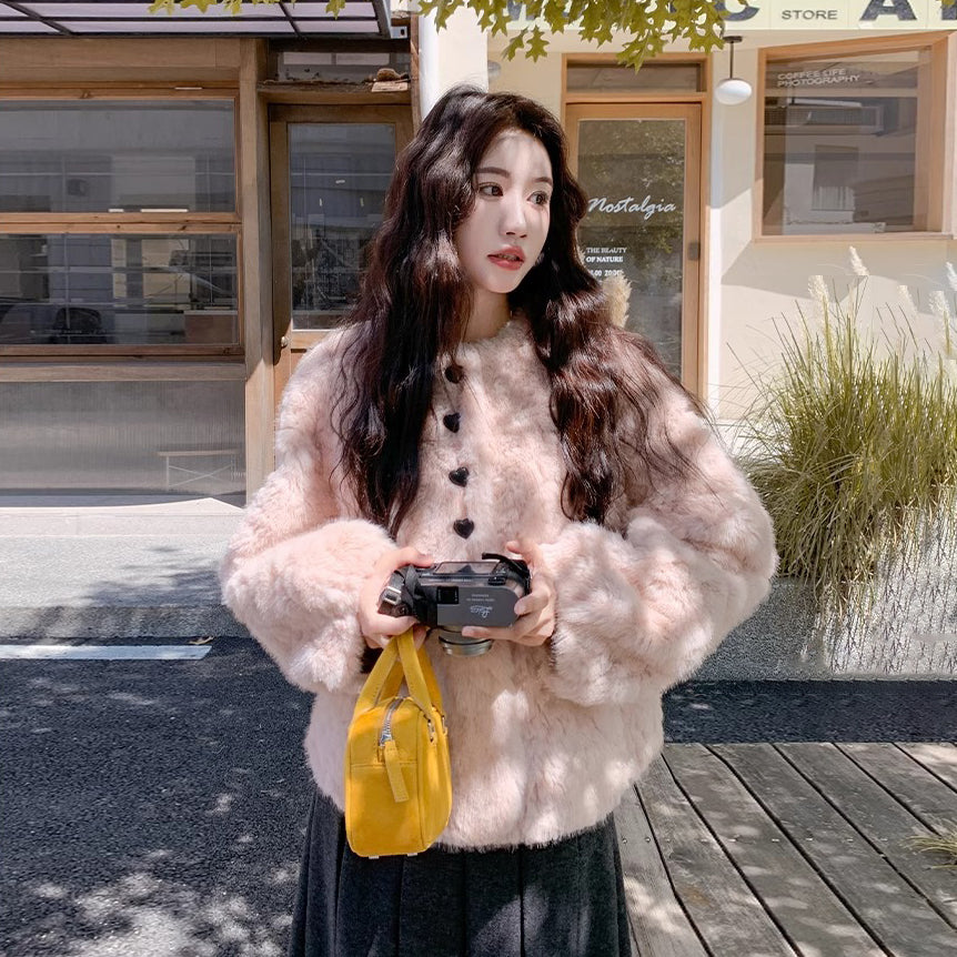 【アウター】大人可愛い 羊羔毛風フェイクムートンジャケット レディース 冬 ふんわり柔らか【JZシリーズ】