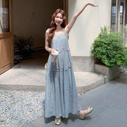 【ワンピース】フレンチ風 美しい 花柄 ノースリーブワンピース【SHシリーズ】