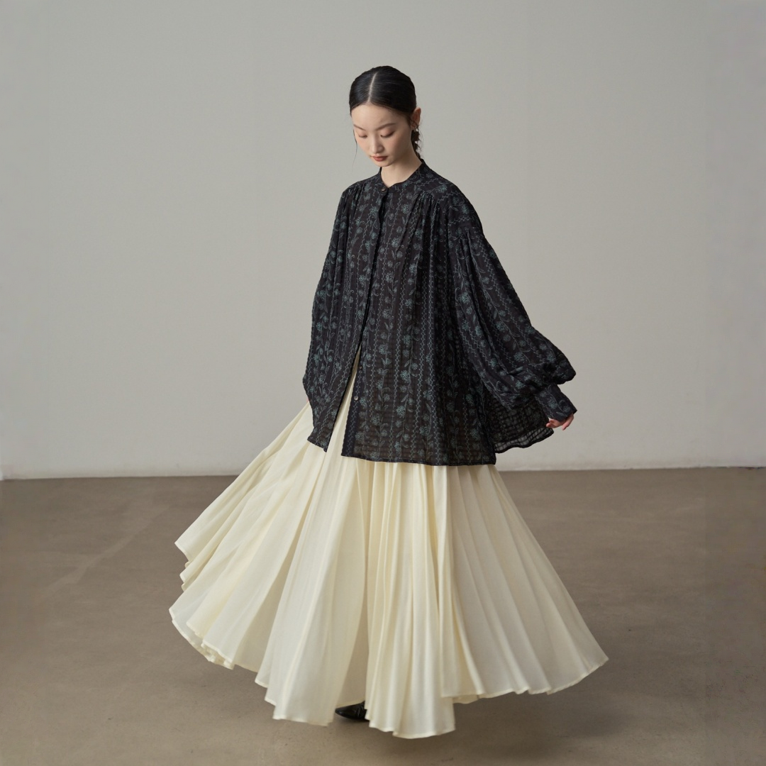 【ボトムス】春 秋 冬 とろみ感のある リゾート風 ロングフレアスカート 【JZシリーズ】