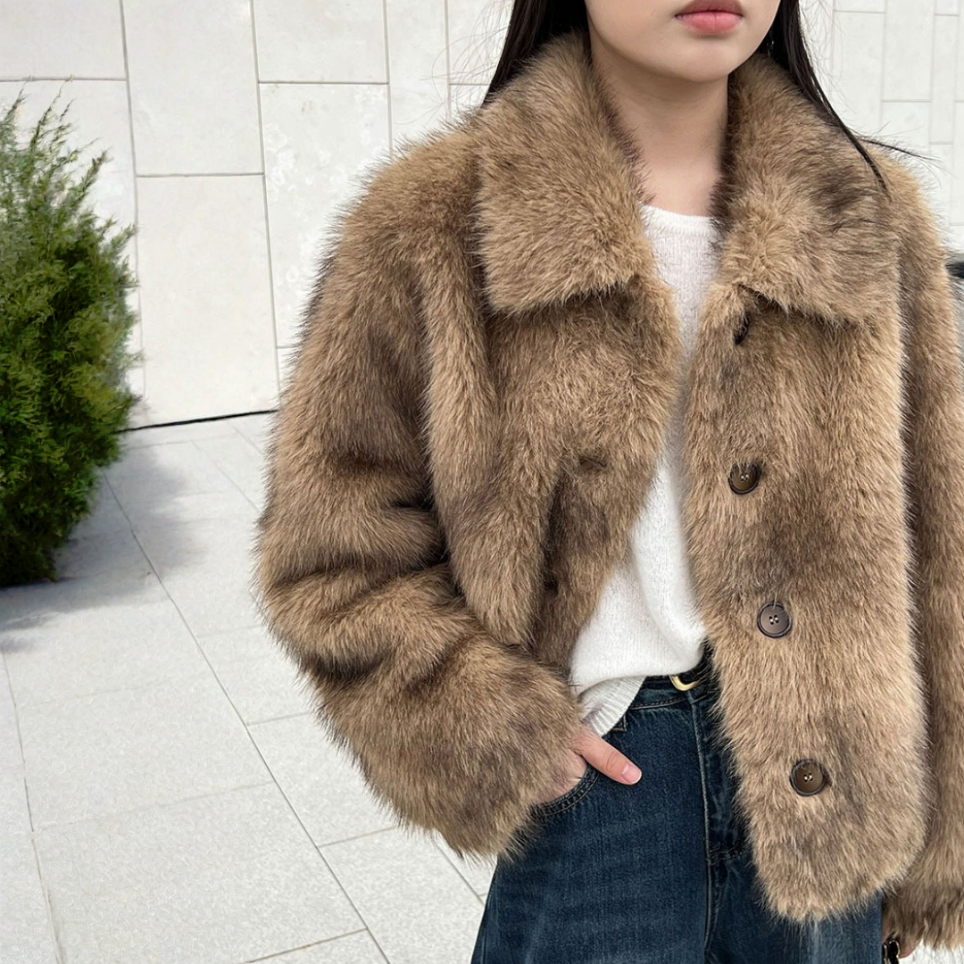 【アウター】春 秋 冬 フェイクファー フェイクミンク ショート丈 ジャケット 【JZシリーズ】