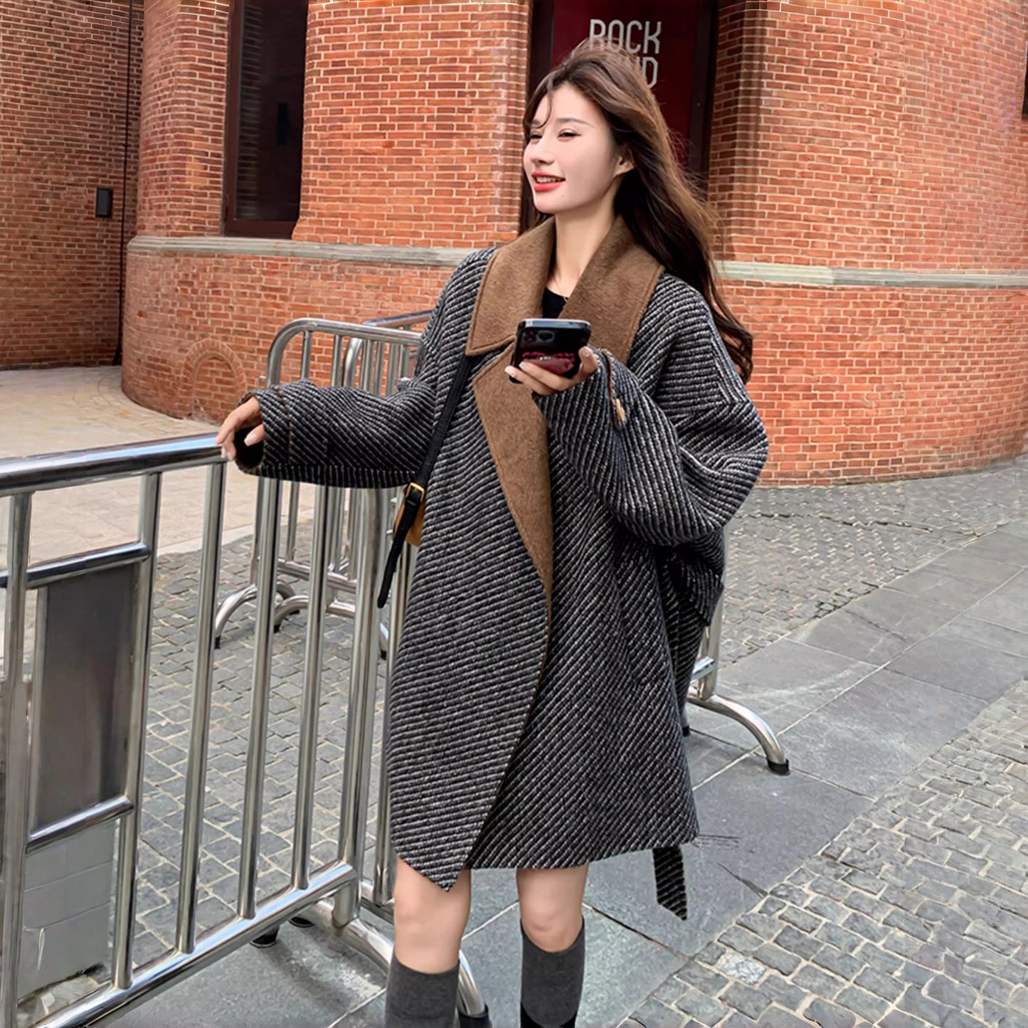 【アウター】春 秋 冬 高級感 レトロ 気質よい 厚手 合わせやすい コート【JZシリーズ】