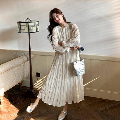 【ワンピース】高級感 合わせやすい スウィート 肌触りいい 長袖ワンピース【JZシリーズ】