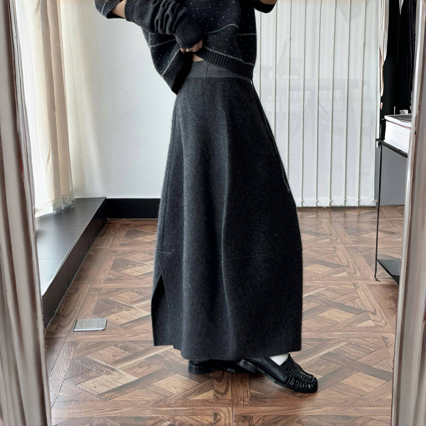 【ボトムス】春秋冬 ウール ゆるリラックス スカート スカート 【SNシリーズ】