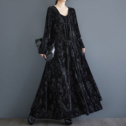 【60%OFF⭐️早い者勝ち】【ワンピース】レトロ ダークチャイナ風 ノースリーブワンピース チャイナボタン ブラック ミディ丈 レディース ロングドレス【SHシリーズ】