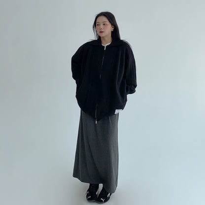 【トップス】ルーズフィット 厚手ニットカーディガン レディース 秋冬のマストアイテム【FCシリーズ】