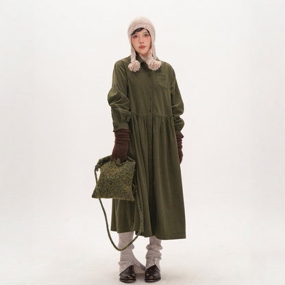 【ワンピース】春 秋 冬 レトロ 上品 通勤スタイル ウエストマーク 長袖 ワンピース 【JZシリーズ】