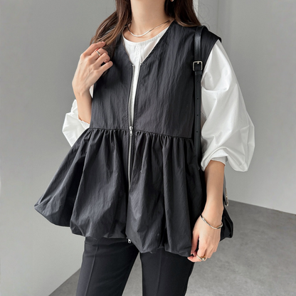 【トップス】Vネック ノースリーブ ベスト 【JZシリーズ】