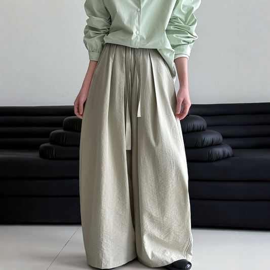 【ボトムス】ウエストゴム 落ち感 リラックス感 ワイド パンツ 【JZシリーズ】