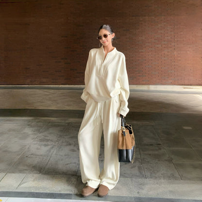 【セットアップ】高級感 韓国風 ゆったり 合わせやすい パーカー+パンツ 2点セット【FCシリーズ】