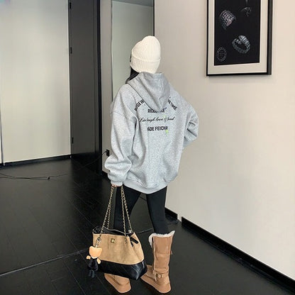 【トップス】裏起毛 プリント 春 秋 冬 フード付き パーカー 【FCシリーズ】