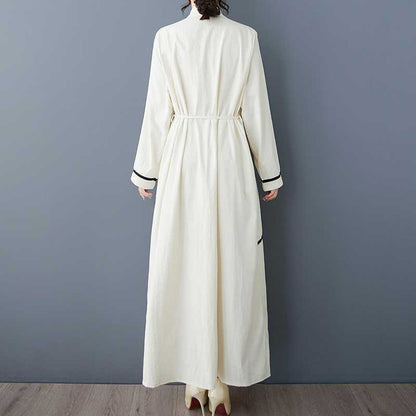 60%OFF⭐️期間限定【ワンピース】着痩せ 上品 ゆったり 文芸風 デザイン性 刺繍 切替 春新作 長袖 シャツワンピース【SHシリーズ】