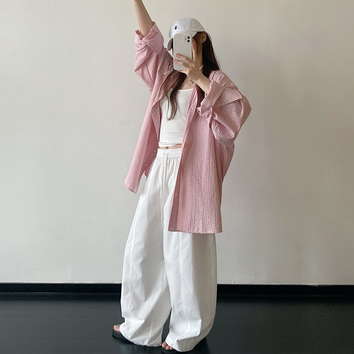 【トップス】チェックシャツ レディース 夏 ビッグサイズ ルーズシルエット UVカット 長袖 カジュアル トップス 通勤 ゆったり 人気【FCシリーズ】