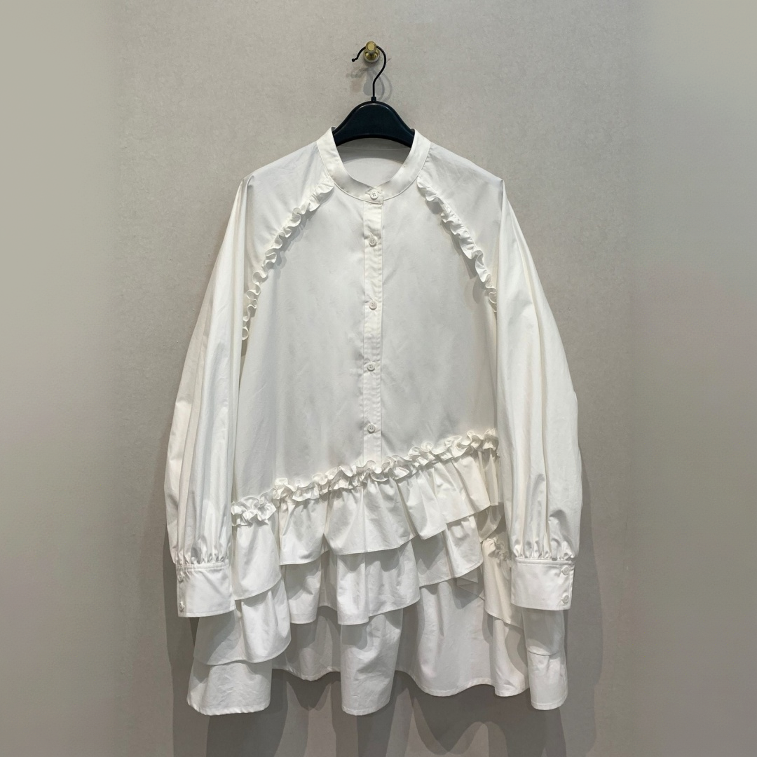 【ワンピース】レトロ フリル バルーンスリーブ オーバーシルエット ワンピース 【JZシリーズ】