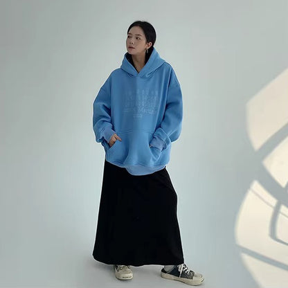 【トップス】こなれ感 裏起毛 刺繍 フード付き スウェット レディース ゆったり 上品 パーカー【FCシリーズ】
