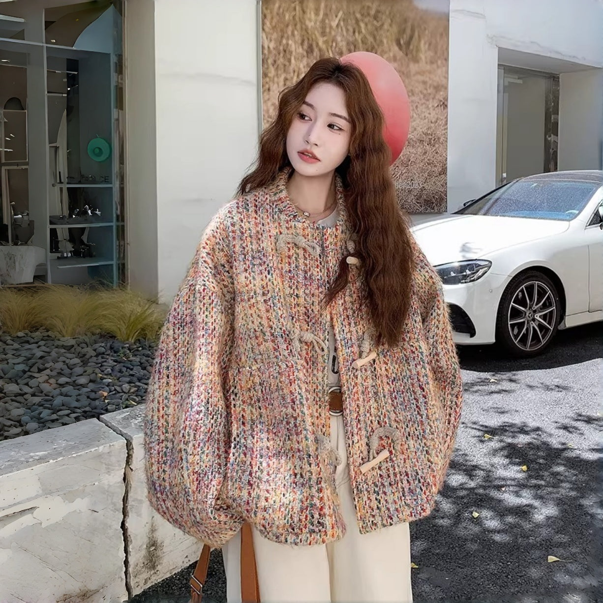 【アウター】スウィート ゆったり 高品質 海外トレンド カーディガン【SHシリーズ】