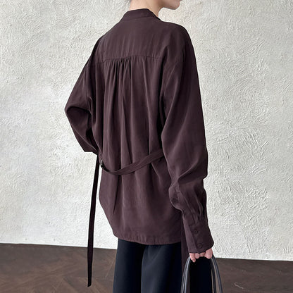 【トップス】秋新作 韓国風デザインブラウス｜上品シルエットの個性派トップス【SNシリーズ】