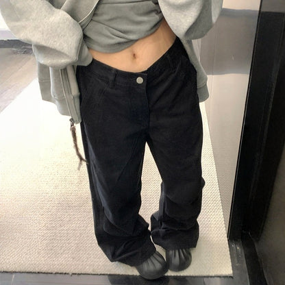 【ボトムス】ダメージ ストレート ヴィンテージ加工 デニムパンツ 【FCシリーズ】