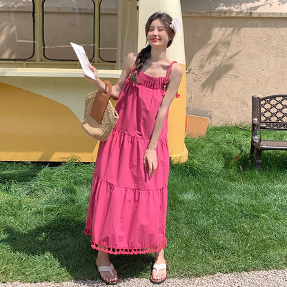 【ワンピース】リゾート風 ファッション エレガンス シェイプアップ ノースリーブキャミソールワンピース【JZシリーズ】