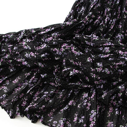 【ボトムス】レトロ 夏 フレンチ風 ハイウエスト フローラルスカート｜美シルエット×大人可愛い【SHシリーズ】