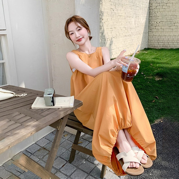 【ワンピース】バルーンシルエット ワンピース 夏 レディース ノースリーブ  リゾートコーデ【JZシリーズ】