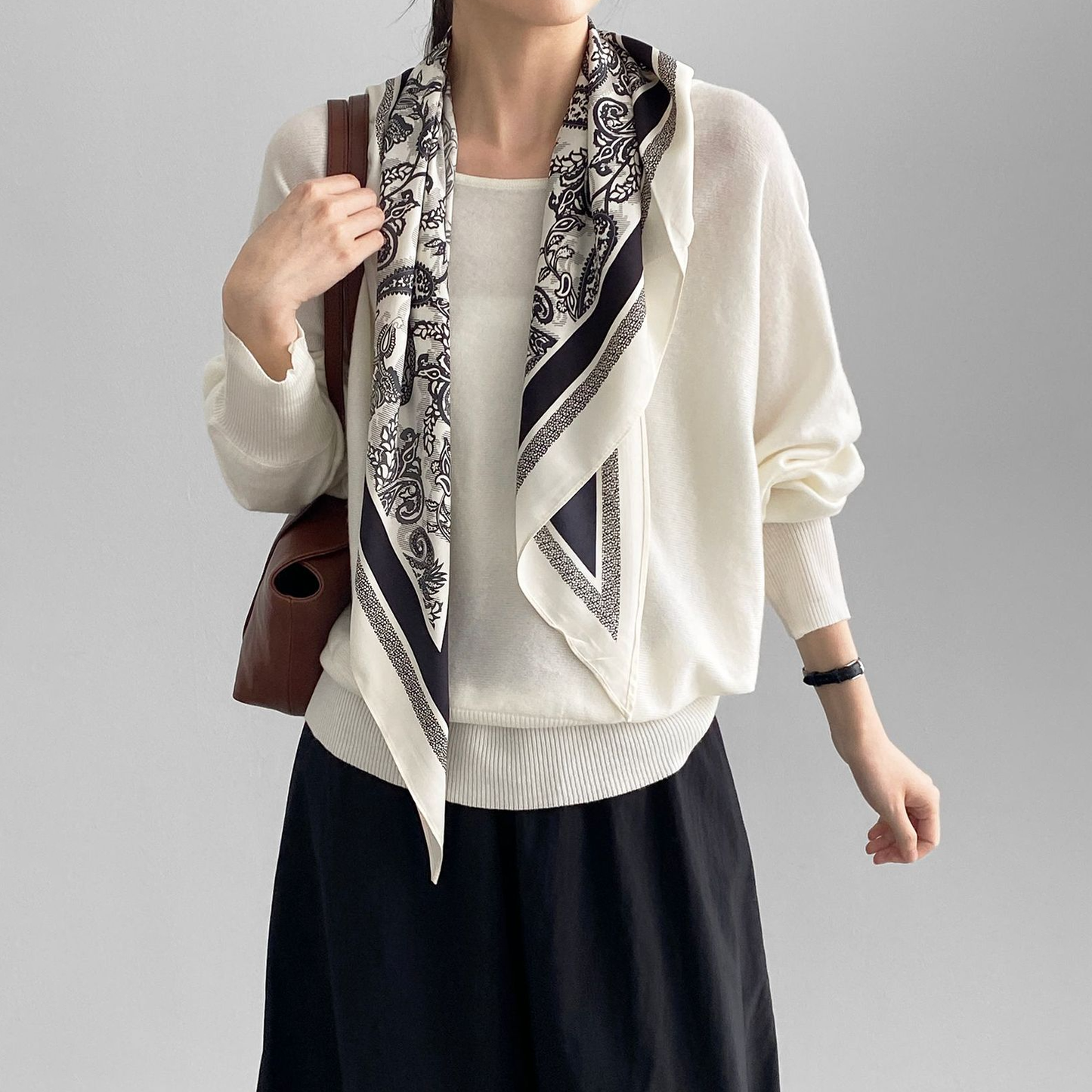 【トップス】ゆる感ニットトップス レディース 6%ウール混 素肌に優しい クルーネック 秋先取り ゆったりプルオーバー【JZシリーズ】