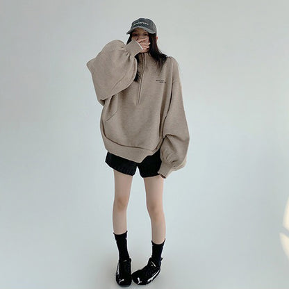 【トップス】厚手 ハイネック ニット レディース レトロデザイン ゆるふわスリーブ付き【FCシリーズ】