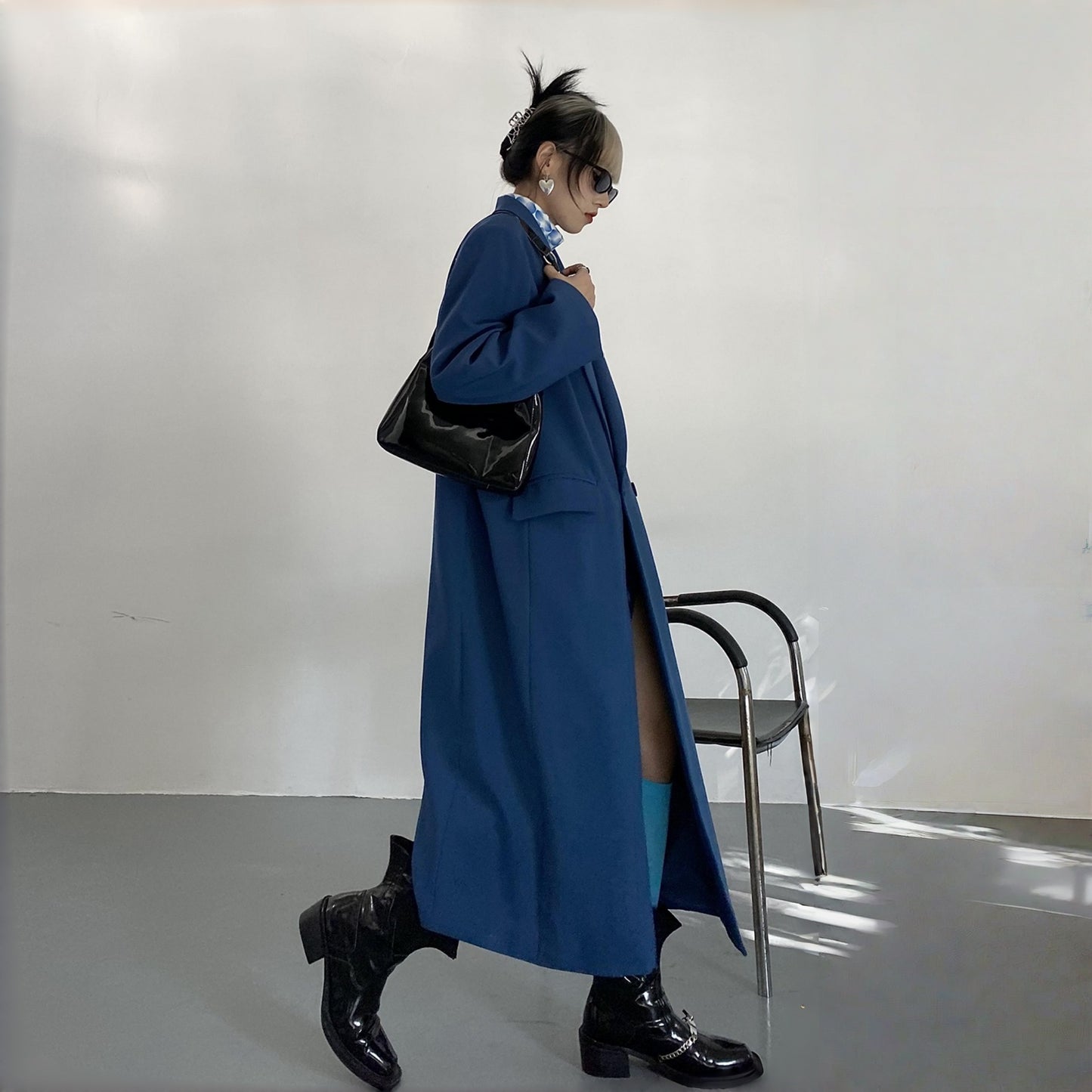 【アウター】新作 レトロ 合わせやすい 膝下丈 スーツジャケット コート【FCシリーズ】