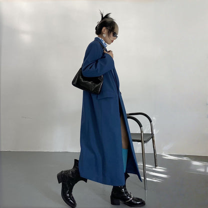 【アウター】新作 レトロ 合わせやすい 膝下丈 スーツジャケット コート【FCシリーズ】