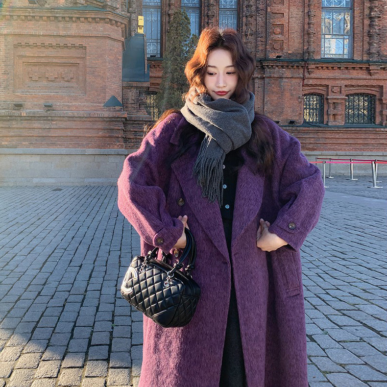 【アウター】上質感◎ ダブルフェイスウールコート レディース 秋冬 ロング丈 韓国風【JZシリーズ】