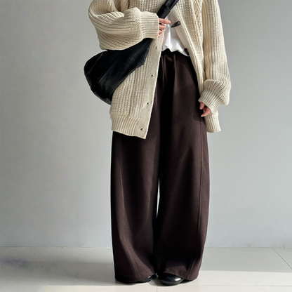 【ボトムス】裏起毛 ウール混 細見え 春 秋 冬 バナナパンツ  【JZシリーズ】