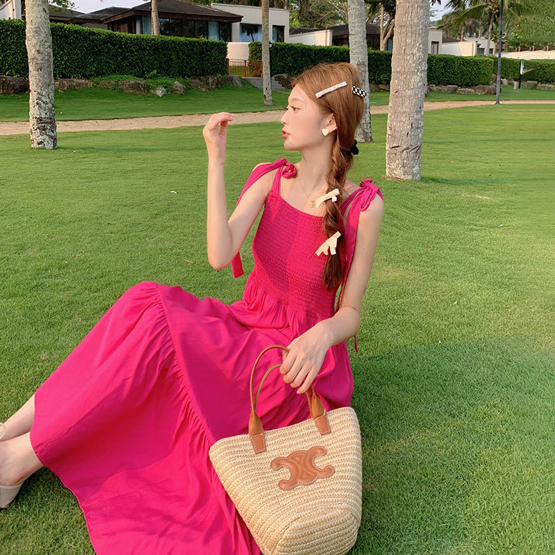 60%OFF【ワンピース】大人気 セクシー キャミドレス｜着痩せ ティアード ロング丈 2026新作｜リゾート ビーチ 旅行 ノースリーブワンピース【JZシリーズ】