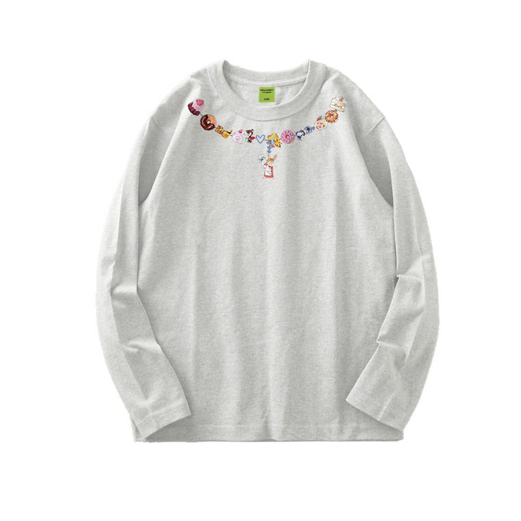 【トップス】アメリカンレトロ 長袖Tシャツ レディース 春新作 ゆったりシルエット デザイン性抜群 ストリート系 ルーズトップス【FCシリーズ】