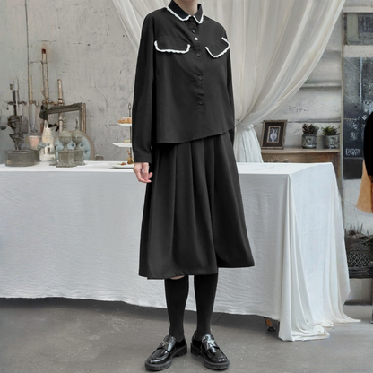 【ボトムス】春 秋 冬 ハイウエスト Aライン プリーツスカート 【AHシリーズ】