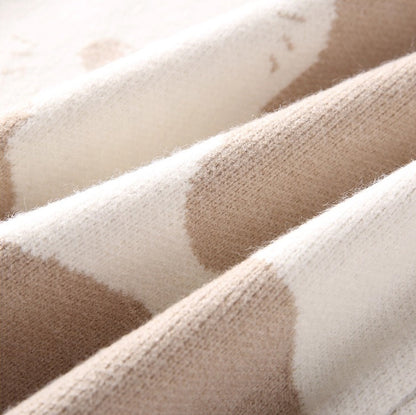 【トップス】カートゥーン猫柄 裏起毛 ニット 秋冬 メンズ レディース 高級感 ユニセックス【FCシリーズ】