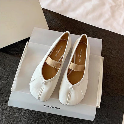 【シューズ】ラウンドトゥ 足袋風 フラット メリージェーンシューズ レディース 足袋シューズ パンプス