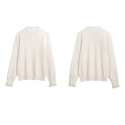 【トップス】◎インナー必須◎ レース切り替えメッシュニット Tシャツ【JZシリーズ】