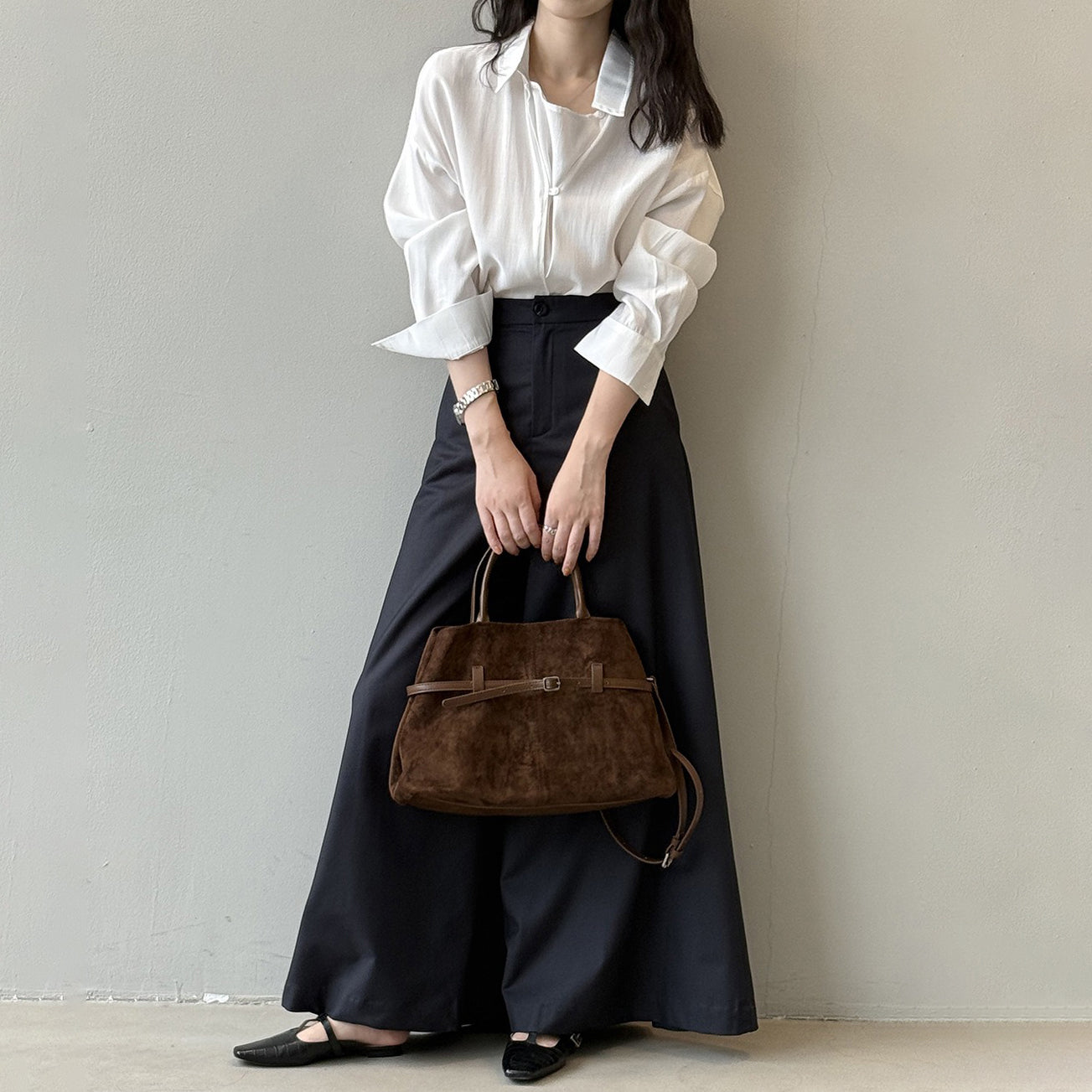 【トップス】フレンチデザイン プルオーバーシャツ 秋新作 エレガントなドレープ感 ゆったり通勤トップス【JZシリーズ】