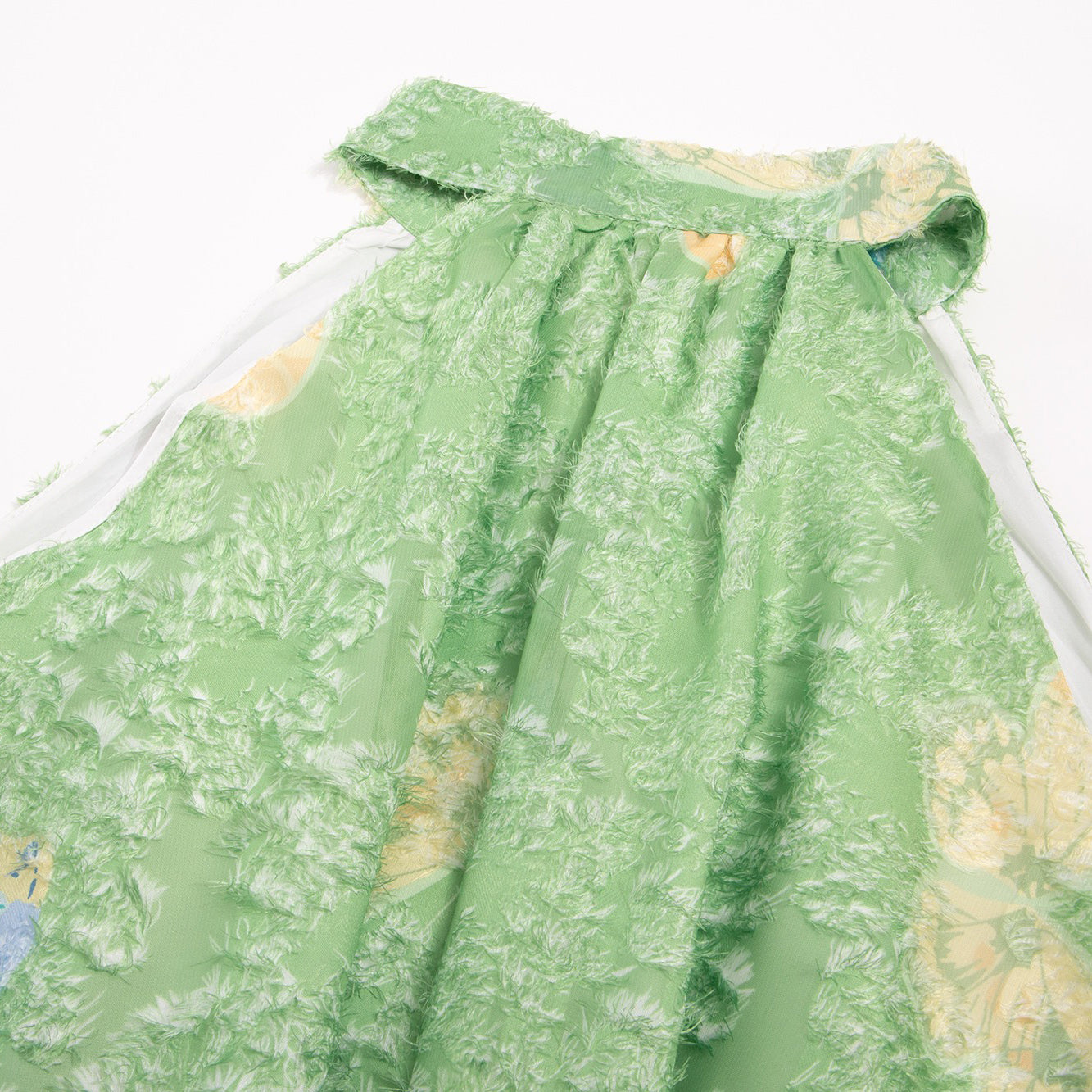 【ワンピース】【10～15日内発送】花柄 フレンチティードレス ノースリーブホルターネックワンピース 高級感 夏の絶美アイテム【SHシリーズ】