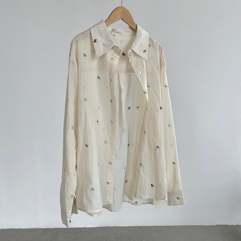 【トップス】カラフル おしゃれカジュアル UV対策トップス シャツ 【JZシリーズ】