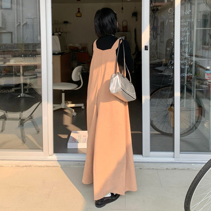 【ボトムス】秋冬新作 コーデュロイ サロペット レディース ゆったり オーバーサイズ ワイドパンツ オールインワン【JZシリーズ】