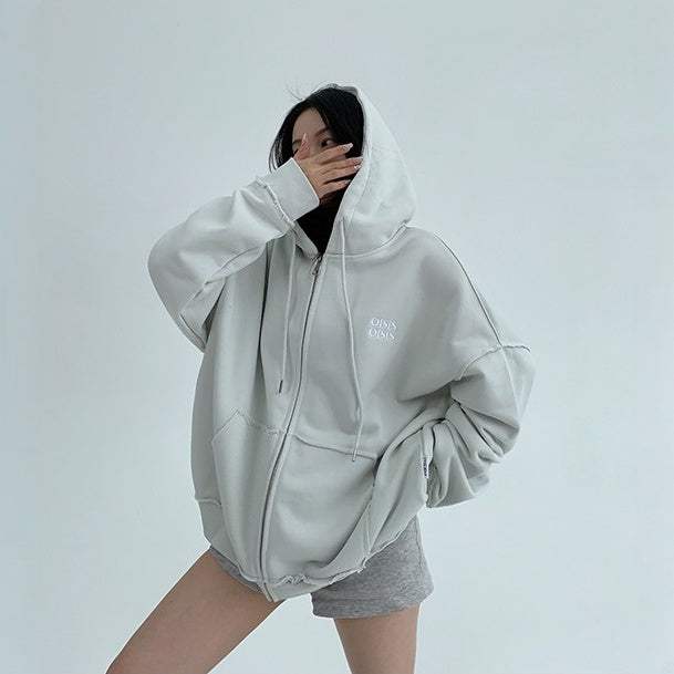 【アウター】春 秋 冬 ヴィンテージ風 裾フリンジ フード付き 【FCシリーズ】