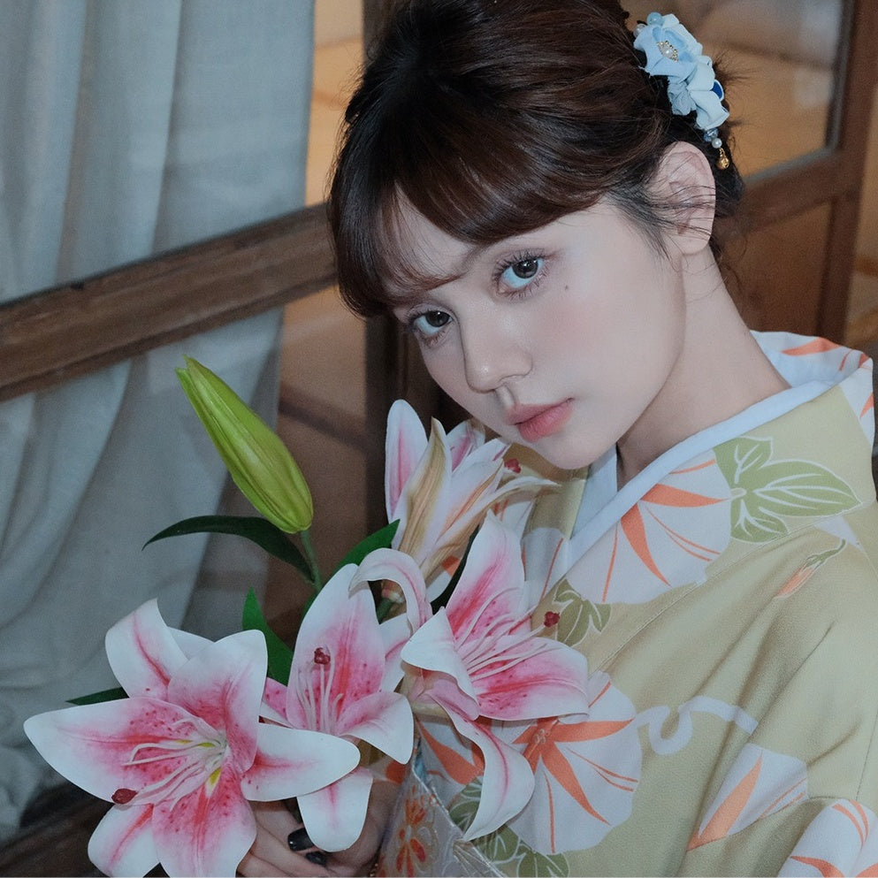 【ワンピース】夏限定 プリント 朝顔 浴衣 【SHシリーズ】