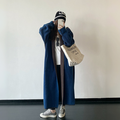 【アウター】ルーズ感 ロング丈 リラックス感 ニット コート 【FCシリーズ】
