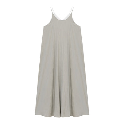 吊帶洋裝兩件套｜內搭背心＋長洋裝