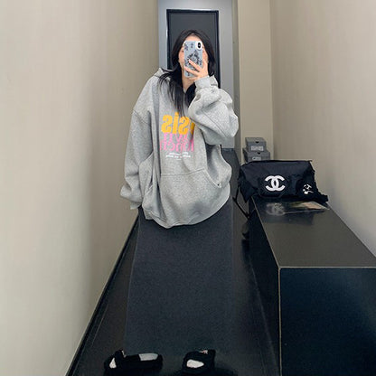 【トップス】レトロ 裏起毛ウォッシュフーディ レディース 厚手で暖かいカジュアル パーカー【FCシリーズ】