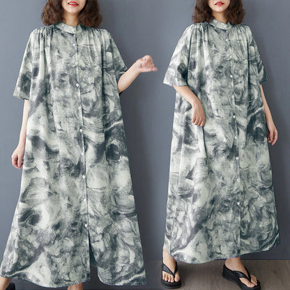 期間限定⭐️60%OFF【ワンピース】ゆったり ショールカラー ロングシャツドレス ボタンディテール 体型カバー 大きいサイズ レディース 半袖ワンピース
【SHシリーズ】
