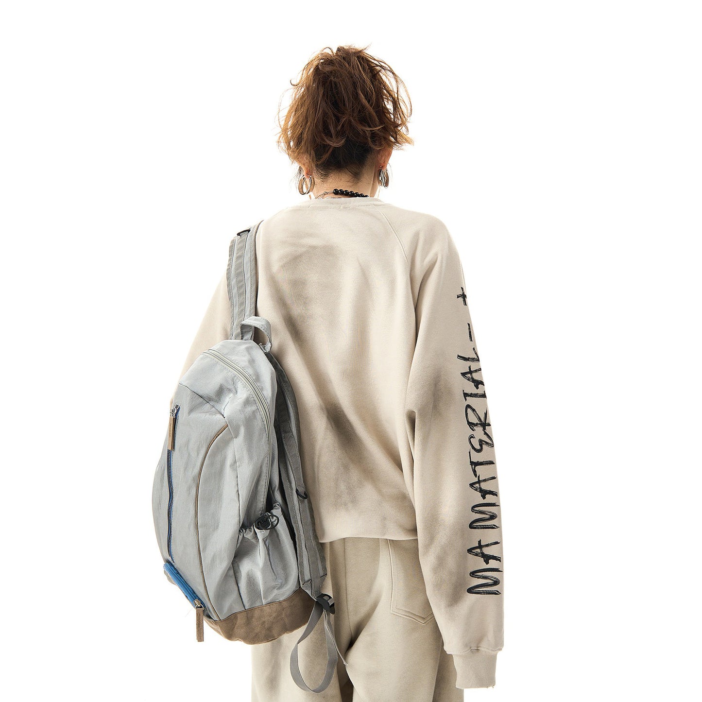 【トップス】ウェイストランド風 マイナー ディストレスト刺繍パッチ パーカー クルーネック スウェット【FCシリーズ】