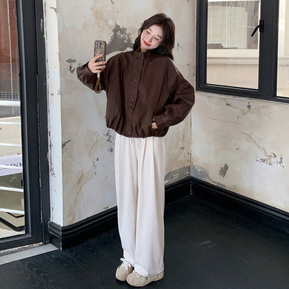 【アウター】ミラードコーヒー PUレザージャケット 高級感あふれるストリートスタイル バイカージャケット【JZシリーズ】