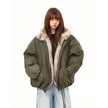 【アウター】保温性のある 厚手 ボア素材 春 秋 冬 中綿ジャケット  【FCシリーズ】