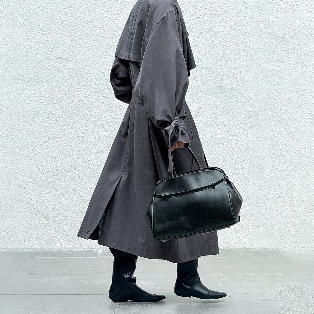 【アウター】春 秋 デザイン風 ゆる感のある ロング丈 トレンチコート 【JZシリーズ】